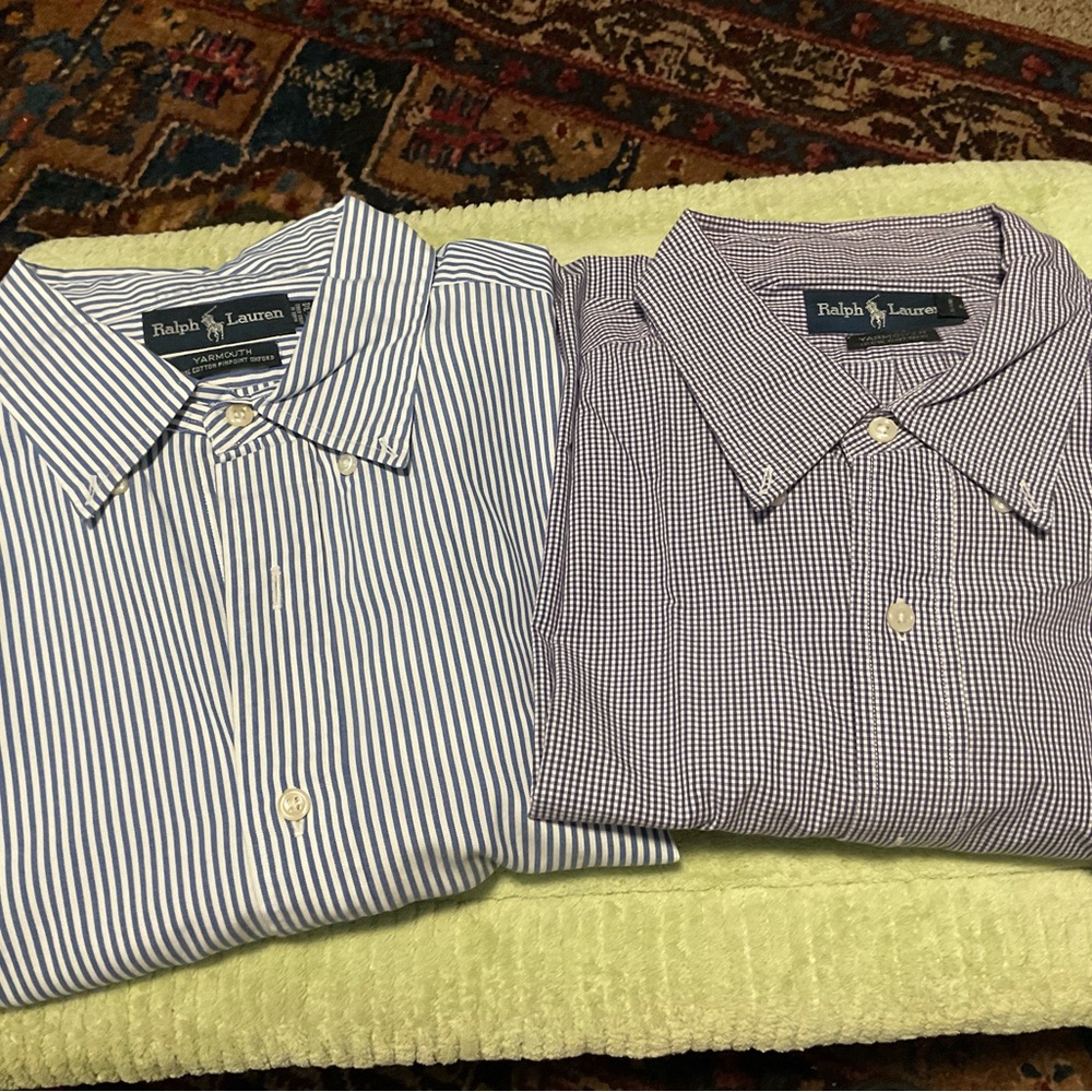 Ralph Lauren L/S Button Down Shirts in Blue and Purple